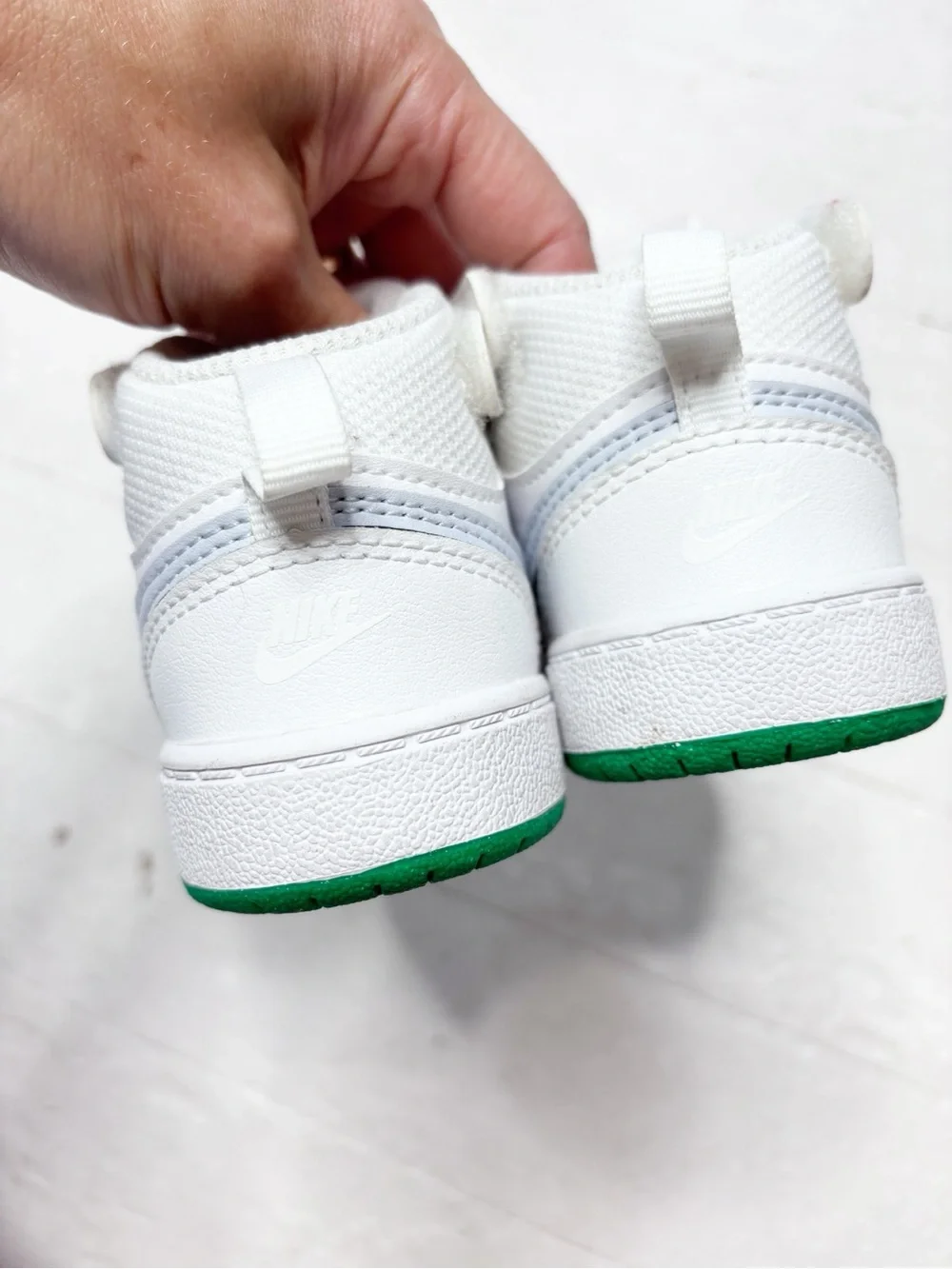Nike Court Borough Mid 2 Green White Toddler Size 6 EUC